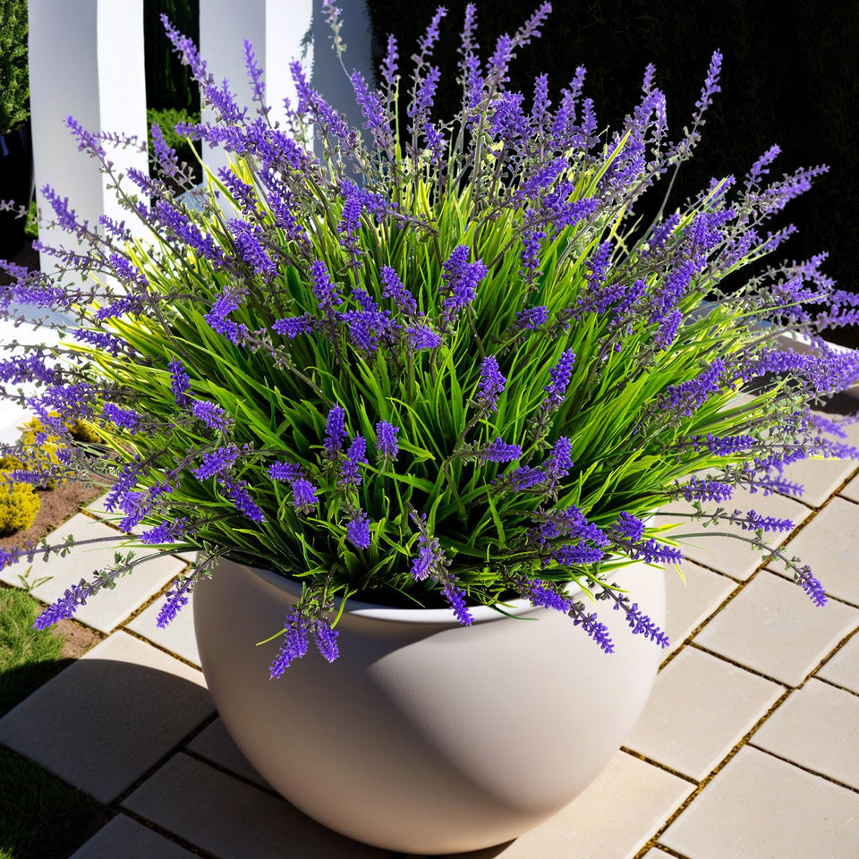 Ammyoo monkey grass 17-inch bundle for porch display, lush and low maintenance.