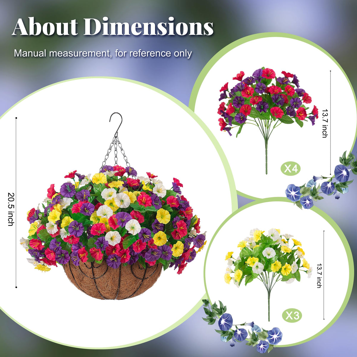 Ammyoo outdoor decor adds year-round color to porches, patios, and garden fences.
