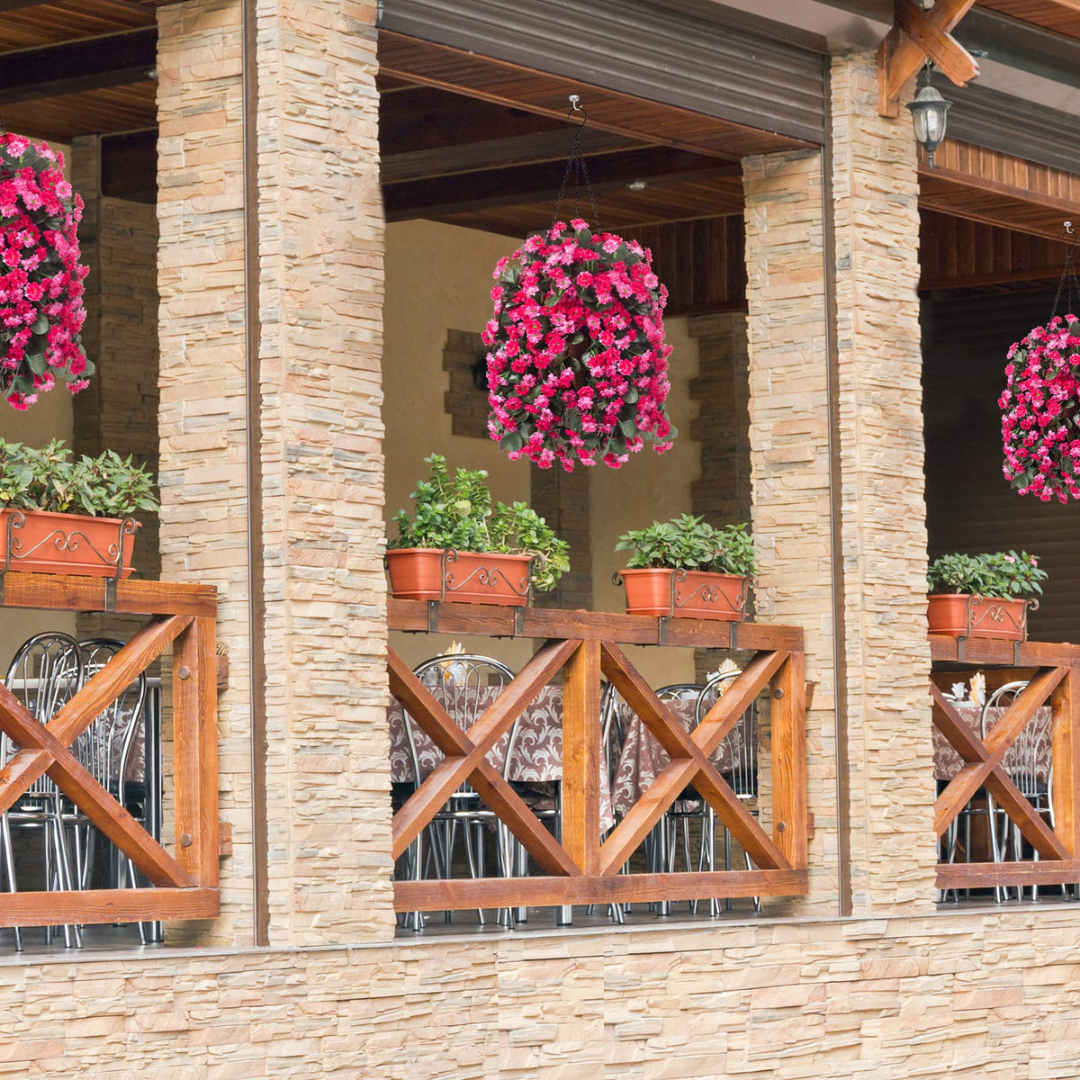 Ammyoo outdoor-friendly blossoms resist UV fading on patio or garden.
