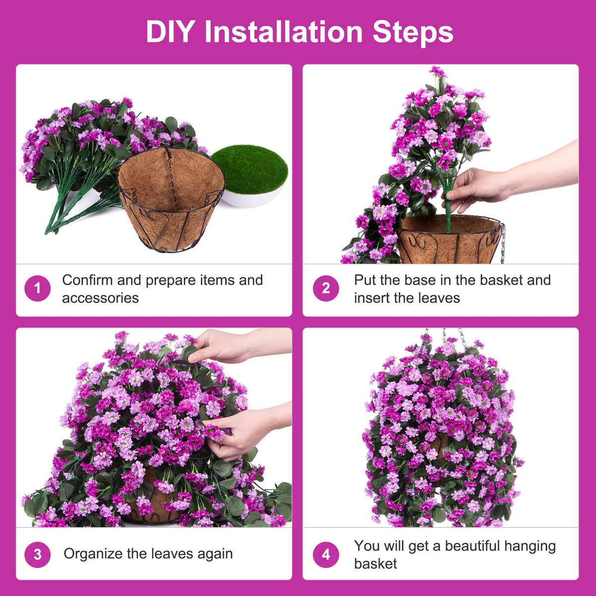 Ammyoo outdoor indoor decor in purple-pink; versatile display for patio or indoors.