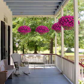 Ammyoo outdoor patio hanging basket ready for year-round color.