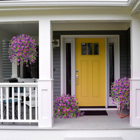 Ammyoo outdoor porch decoration with hanging basket, durable display.