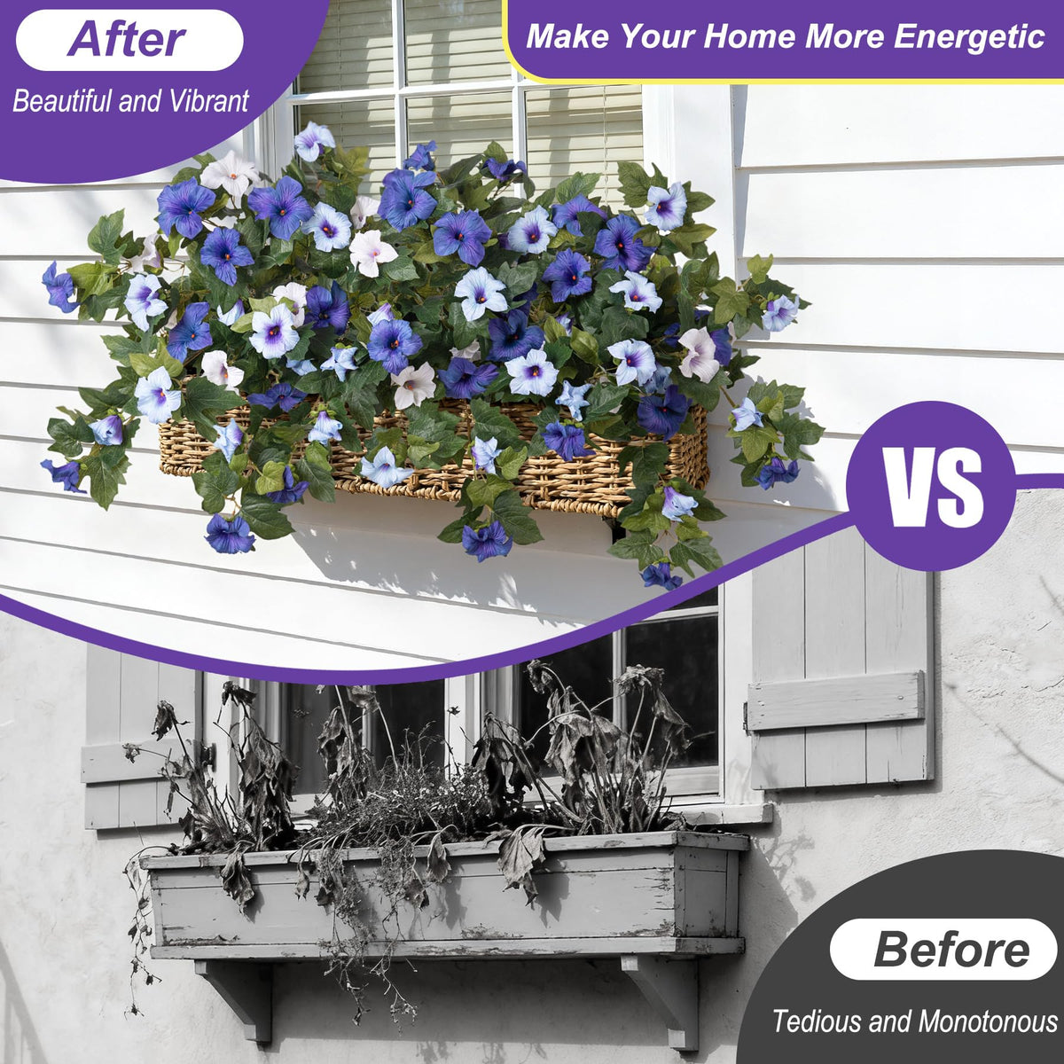 Ammyoo petunia flower head 2-7inch highlights vibrant focal points for porches.