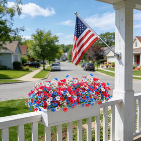 Ammyoo outdoor porch arrangement demonstrates year‑round greenery without upkeep.