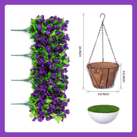 Ammyoo rattan basket with metal chains provides durable hanging display.