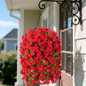 Ammyoo silk morning glory branches add vibrant porch color