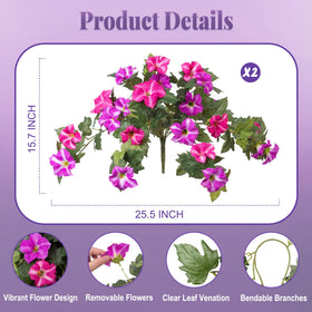 Ammyoo silk petunia flowers UV resistant for long lasting color