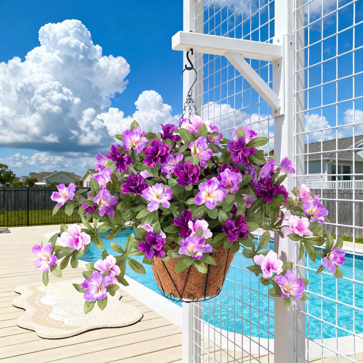Ammyoo three-bouquet set elevates yard display with easy assembly.