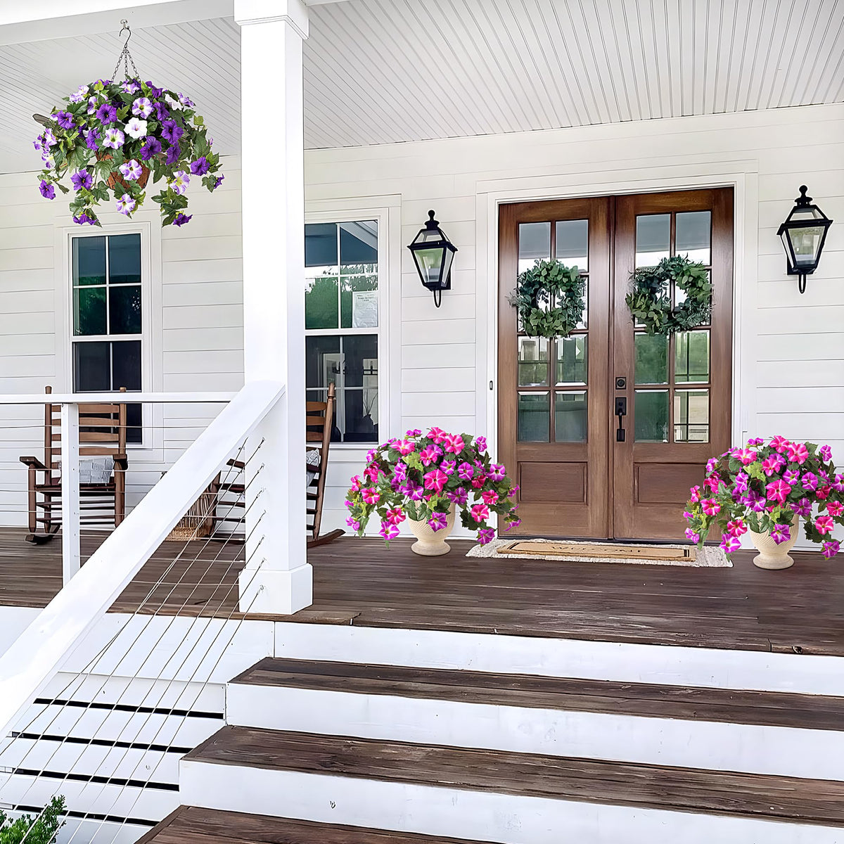 Ammyoo UV protected artificial flowers withstand sun and rain