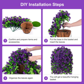 Ammyoo UV-resistant faux flowers endure sunlight without fading.