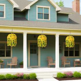 Ammyoo UV-resistant hanging basket withstands outdoor weather.
