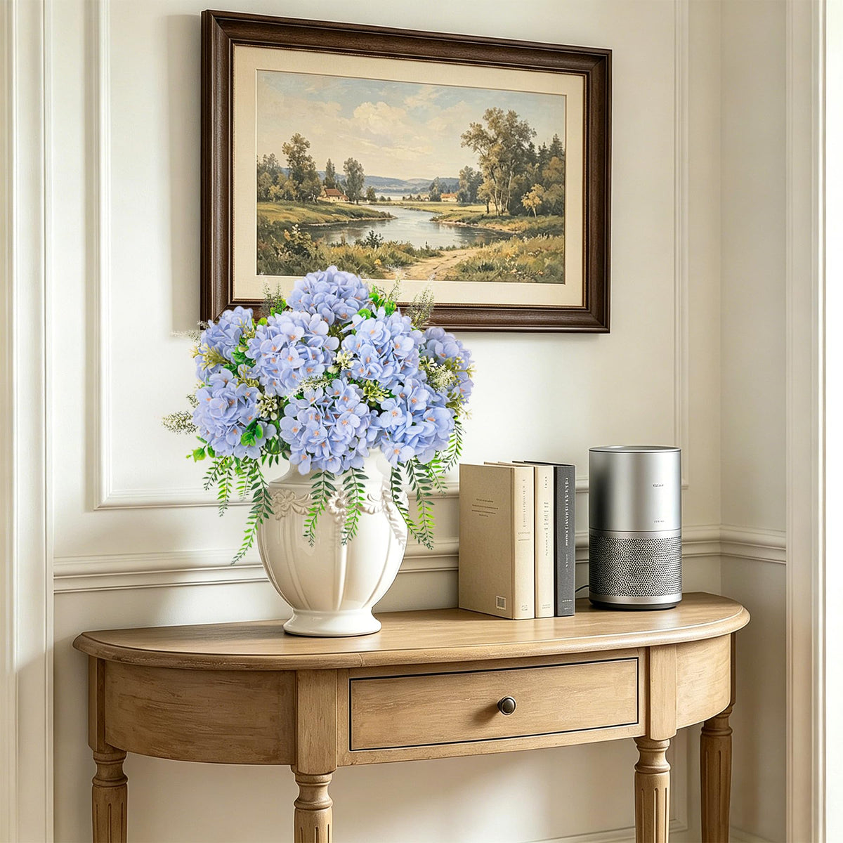 Ammyoo weather-ready faux hydrangea for year-round decor in any space.