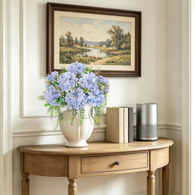 Ammyoo weather-ready faux hydrangea for year-round decor in any space.