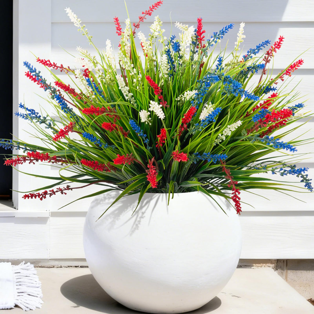 Durable, weatherproof Ammyoo artificial plants keep color through all seasons.