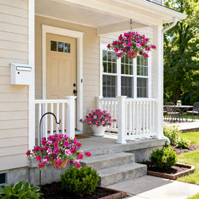 UV-resistant and waterproof faux blooms for outdoors