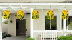 Ammyoo year-round blooming faux flowers for porch and balcony.