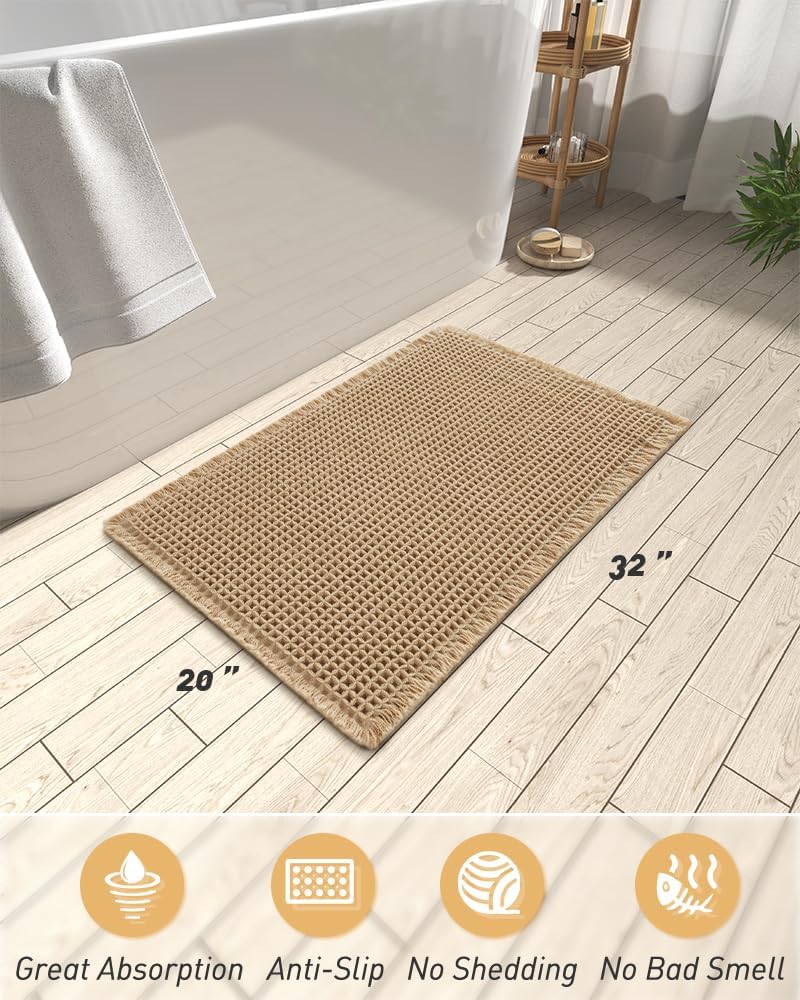 AMOAMI tassels detail adds boho charm while protecting floors.