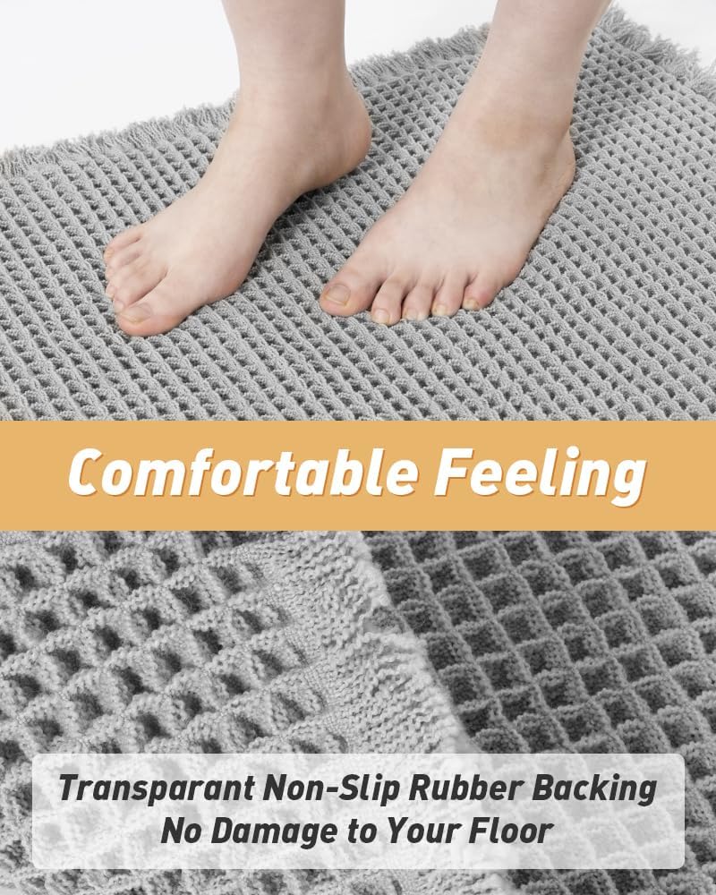 AMOAMI clear rubber backing demonstrates non-slip grip for safety