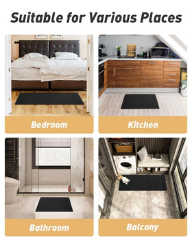 AMOAMI Upgraded Waffle Bath Mat 24x36 size fits most bathrooms.