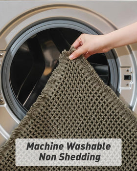 AMOAMI Upgraded Waffle Bath Mat machine washable for easy care
