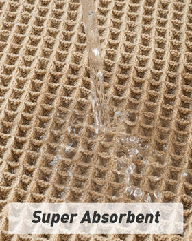 AMOAMI non-slip back bath mat provides secure footing on wet floors.
