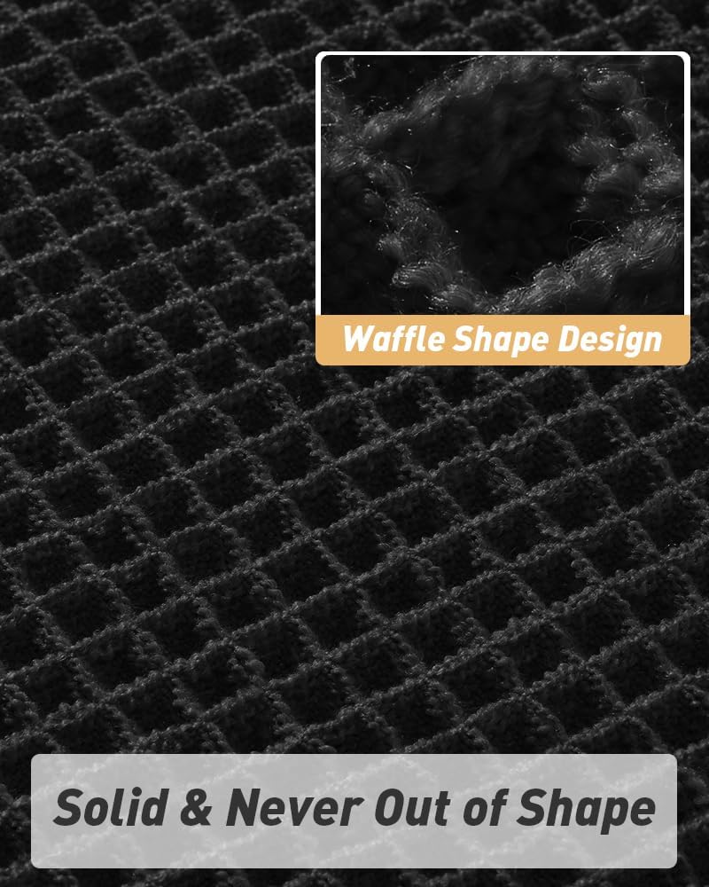 AMOAMI Upgraded Waffle Bath Mat offers soft, cozy underfoot feel.