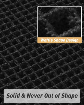 AMOAMI Upgraded Waffle Bath Mat offers soft, cozy underfoot feel.
