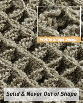 AMOAMI Upgraded Waffle Bath Mat soft underfoot with plush waffle texture