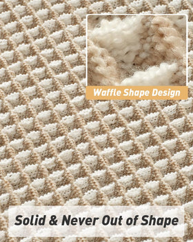 AMOAMI Upgraded Waffle Bath Mat soft underfoot for cozy showers