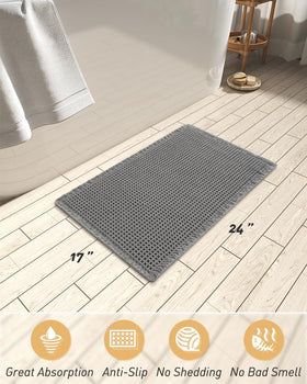 AMOAMI bath mat tassels add decorative flair to bathroom decor