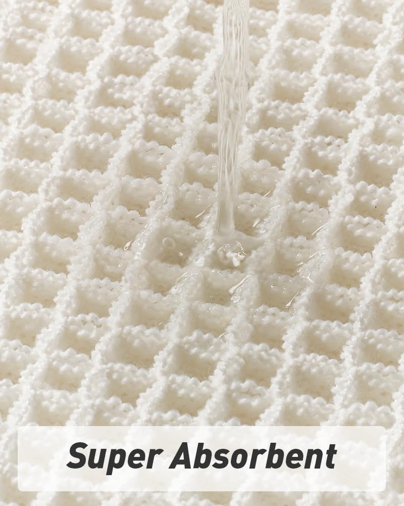 AMOAMI Upgraded Waffle Runner Bath Mat non slip backing ensures safe, stable floors.