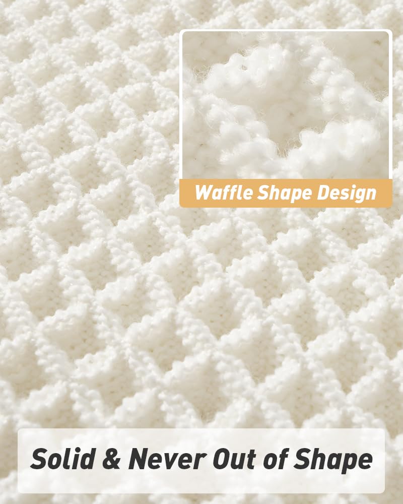 AMOAMI Upgraded Waffle Runner Bath Mat machine washable for easy upkeep.