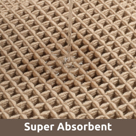AMOAMI waffle bath mat machine washable design simplifies cleaning routines.