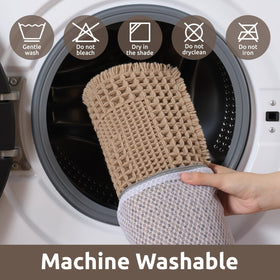AMOAMI waffle bath mat tassels detail adds boho charm to bathrooms.