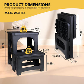 AMOISE stool with anti-slip feet stays steady on various floors