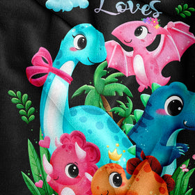 Amonee-YL dinosaur blanket showing colorful pattern for imaginative play.