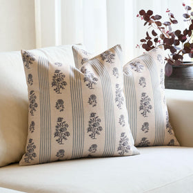 Amor Virisso floral front view pillow cover adds delicate decorative charm.