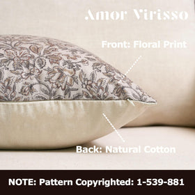 Amor Virisso floral pattern close-up highlights vintage charm for living spaces
