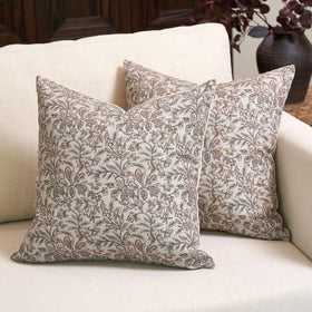 Amor Virisso floral pillow cover 20x20 front view to elevate sofa décor