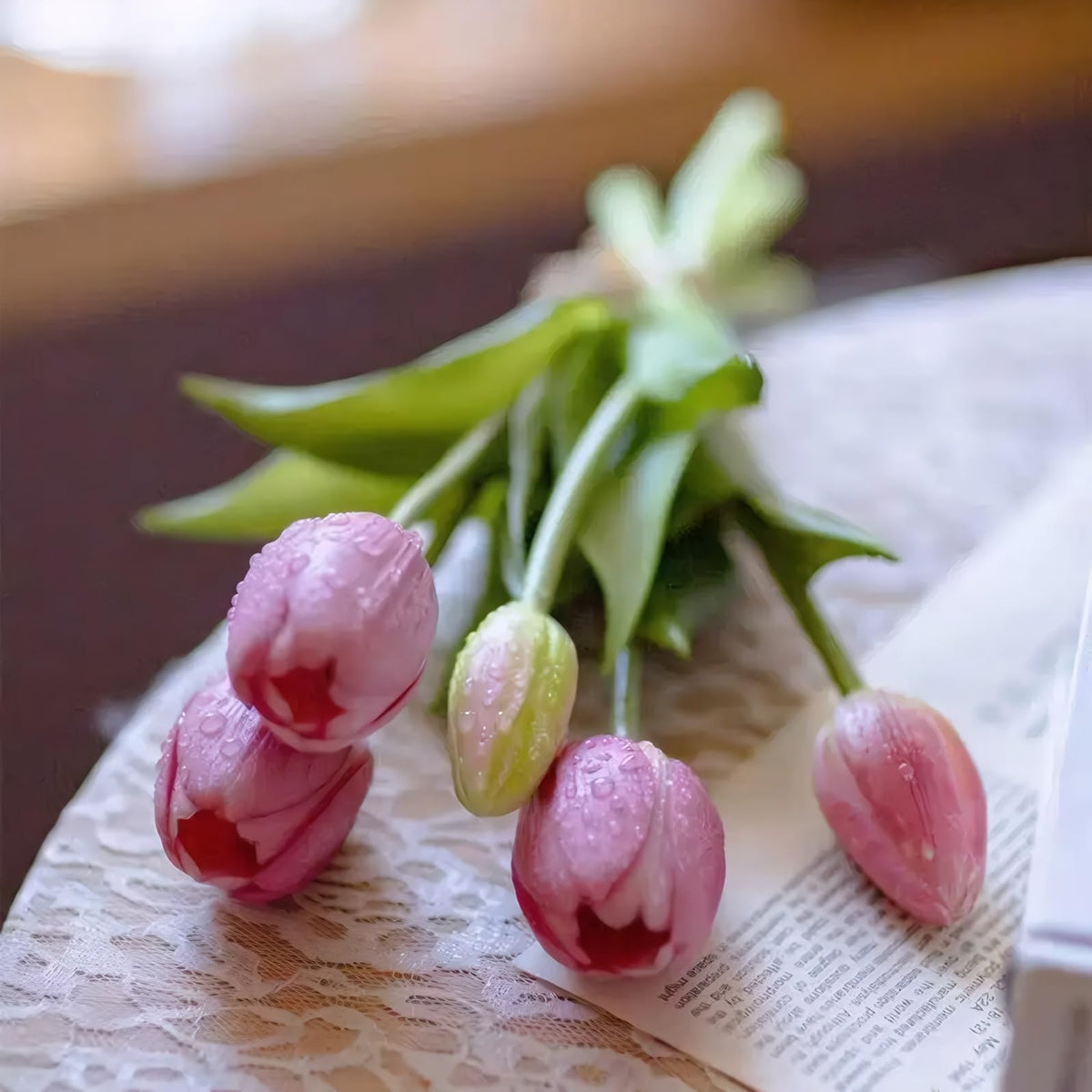 Amore Florals three-stem bouquet fits most vases for versatile centerpieces.