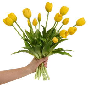Amore Florals real touch tulips bouquet for realistic table decor.
