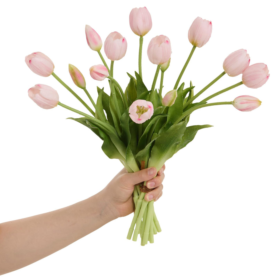 Amore Florals tulips real-touch petals with dew-like detail for lifelike bouquet accents.