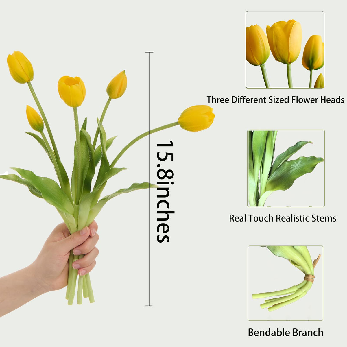 Amore Florals yellow tulips wedding centerpiece for elegant celebrations.