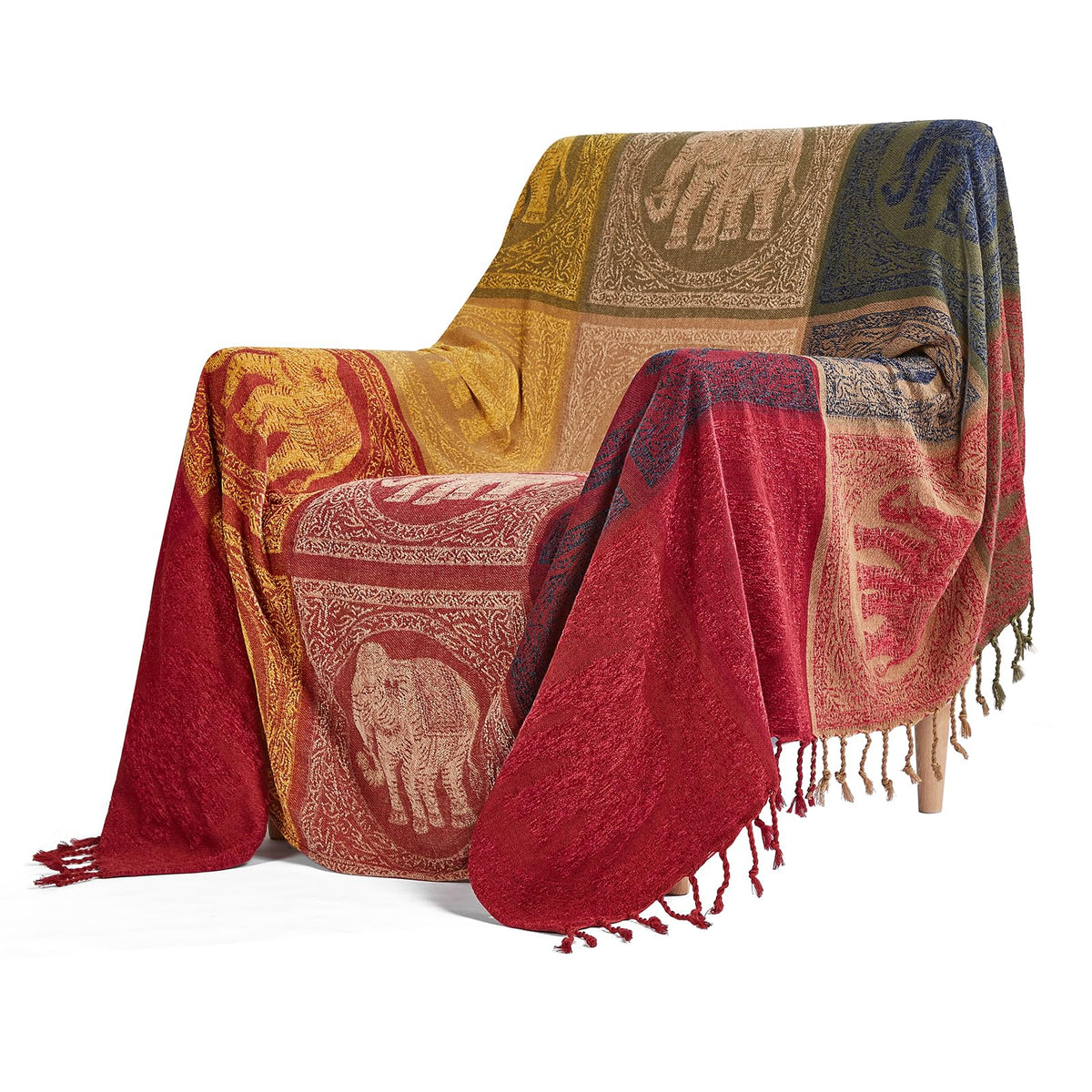 Amorus decorative bed throw drapes stylishly over sofa or bed.