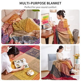 Amorus tribal-pattern blanket adds boho flair to seating