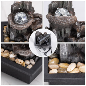 AMOOTEK compact desk fountain creates gentle water streams