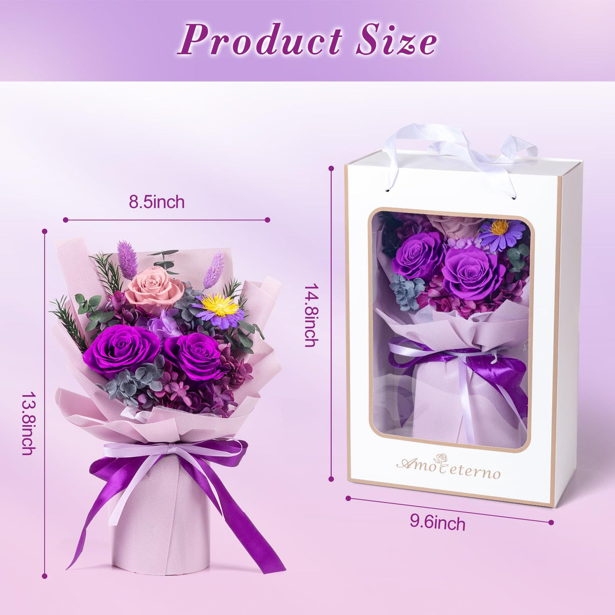 Amoueterno maintenance-free flowers require no watering or upkeep