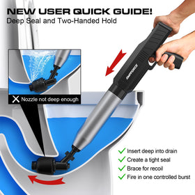 AMPFORCE silver air tank close-up highlights fast power delivery.