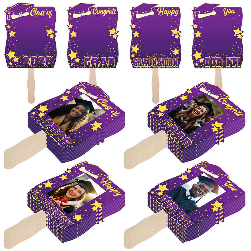 Amyhill 24 pack graduation fans collection for photo worthy moments