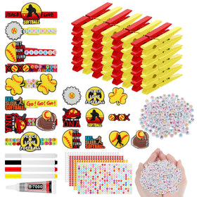 Amyhill cheer pins wooden clips decorate backpacks with durable, reusable team spirit